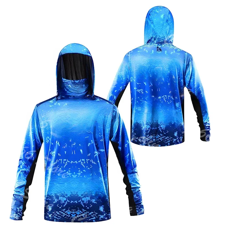 Fishing Shirt Uv Protection - Camisa de pesca com capuz e