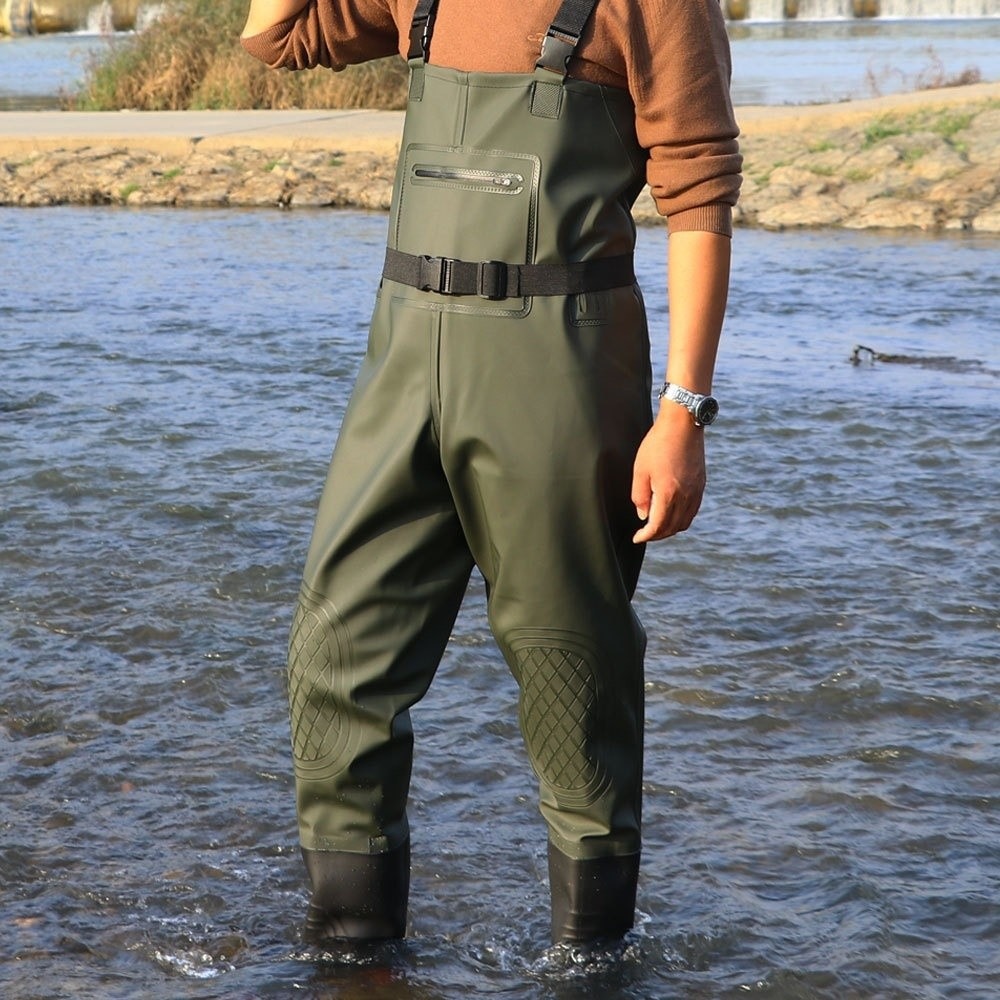Fishing Pants Waterproof - Macacão de pesca em PVC, com